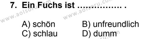 Almanca 1 Dersi 2013-2014 Yılı 1. Dönem Sınavı 7. Soru