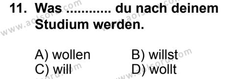 Almanca 4 Dersi 2011-2012 Yılı 1. Dönem Sınavı 11. Soru