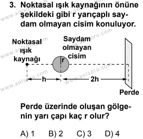 Fizik 2 Dersi 2012 - 2013 Yılı 3. Dönem Sınav Soruları 3. Soru