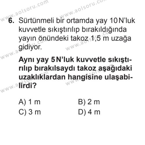 Aol Fizik 2 Dersi 2017 2018 Yili 3 Donem Sinavi Aol Soru