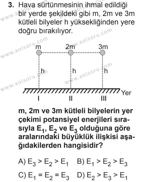 Aol Fizik 2 Dersi 2018 2019 Yili 2 Donem Sinavi Aol Soru