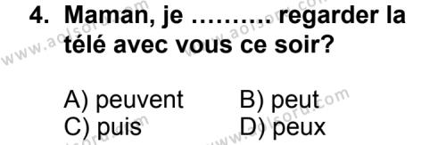 Fransızca 6 Dersi 2011 - 2012 Yılı Ek Sınav Soruları 4. Soru
