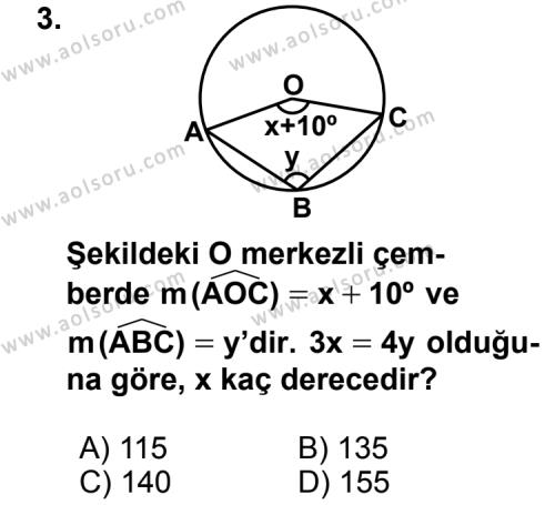 Geometri 6 Dersi 2012 - 2013 Yılı 1. Dönem Sınav Soruları 3. Soru
