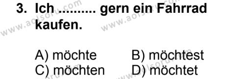 Seçmeli Yabancı Dil Almanca 4 Dersi 2012 - 2013 Yılı 1. Dönem Sınav Soruları 3. Soru