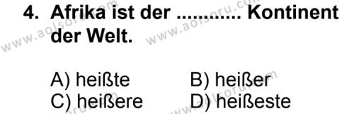 Seçmeli Yabancı Dil Almanca 5 Dersi 2013 - 2014 Yılı 1. Dönem Sınav Soruları 4. Soru