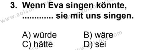 Seçmeli Yabancı Dil Almanca 6 Dersi 2013 - 2014 Yılı 2. Dönem Sınav Soruları 3. Soru