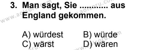 Seçmeli Yabancı Dil Almanca 6 Dersi 2013 - 2014 Yılı 3. Dönem Sınav Soruları 3. Soru