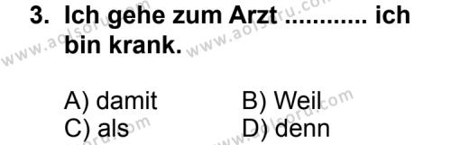 Seçmeli Yabancı Dil Almanca 7 Dersi 2011 - 2012 Yılı Ek Sınav Soruları 3. Soru