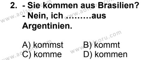 Seçmeli Yabancı Dil Almanca 8 Dersi 2011 - 2012 Yılı Ek Sınav Soruları 2. Soru