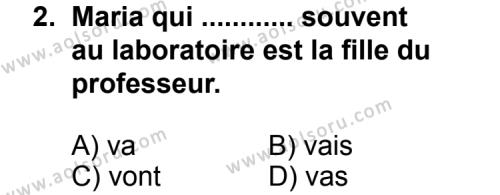 Seçmeli Yabancı Dil Fransızca 3 Dersi 2013 - 2014 Yılı 3. Dönem Sınav Soruları 2. Soru