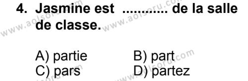 Seçmeli Yabancı Dil Fransızca 7 Dersi 2013 - 2014 Yılı 2. Dönem Sınav Soruları 4. Soru