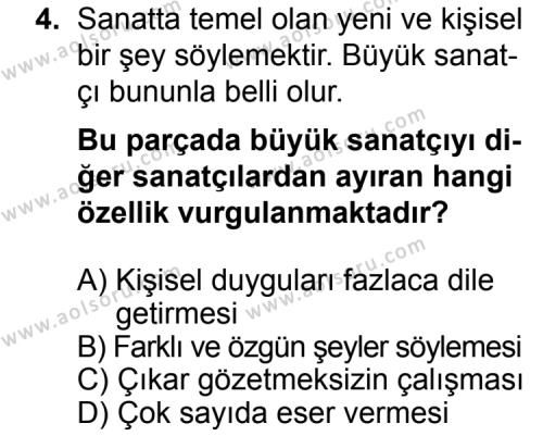 Türk Edebiyatı 1 Dersi 2014 - 2015 Yılı Ek Sınav Soruları 4. Soru